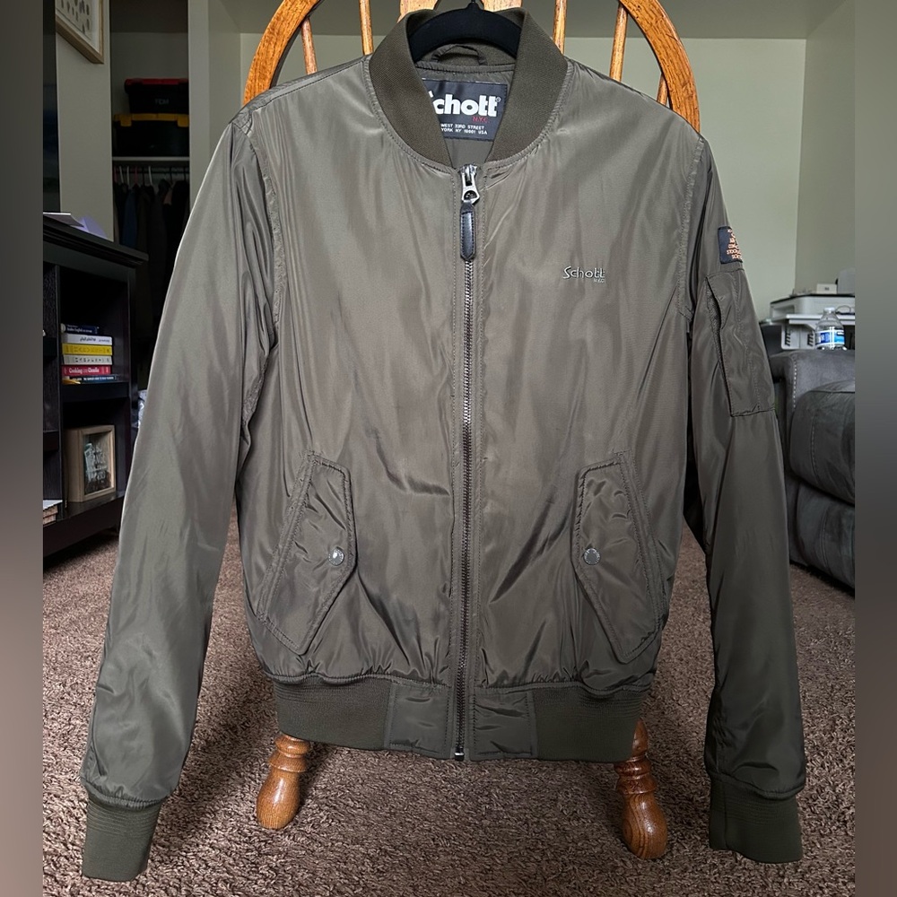 Schott Men’s Jacket Flyer’s Man (OLIVE GREEN)